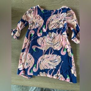 Lilly Pulitzer Girl’s 3/4 Sleeve dress, flamingo Print, size XS (2-3T)
